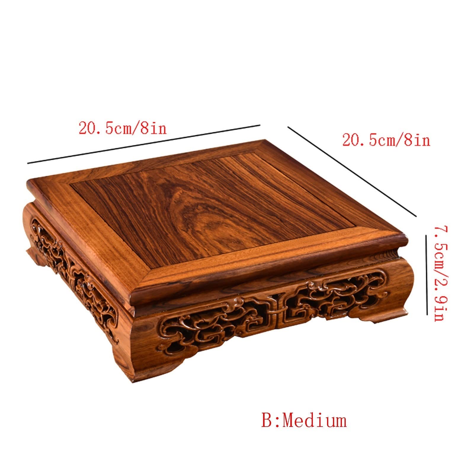 Stojak na stan Bonsai Kwadratowy czajniczek Podstawa Wazon Budda Statua Dekoracja Dekoracja Dekoracja Mały Stolik Kawiarnia Stojak Stojak na rośliny doniczkowe (B)