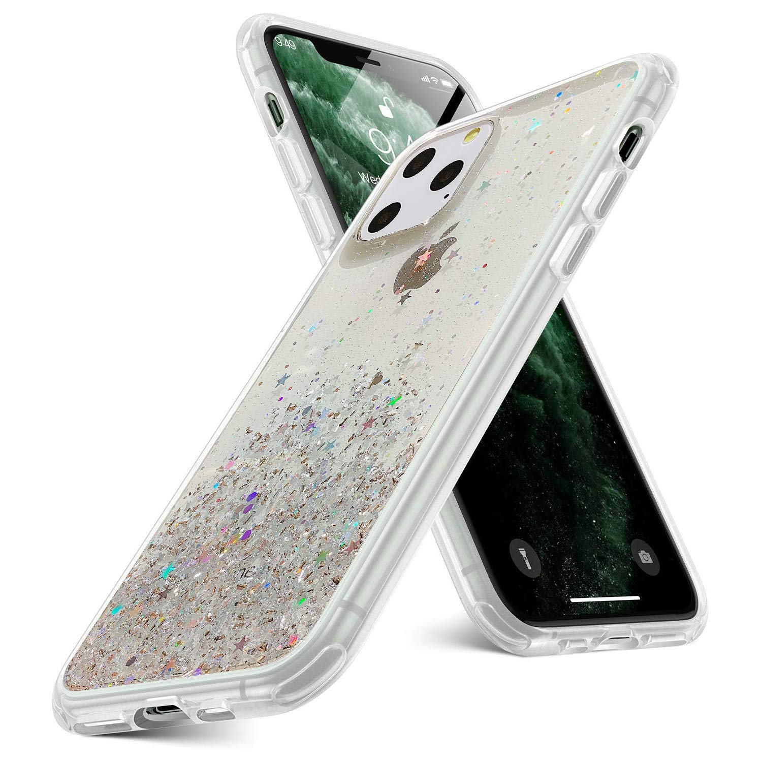 Amazon.co.jp: 11 pro max ケース 透明 星柄 キラキラ ラメ 入り