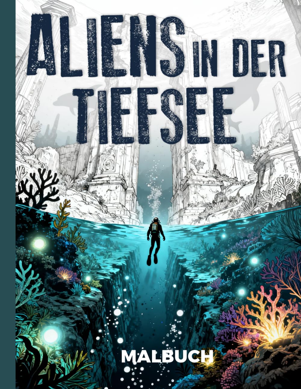 Aliens in der Tiefsee Malbuch - Dark Fantasy: Alienwesen, Unterwasser-Monster und geheimnisvolle Welten