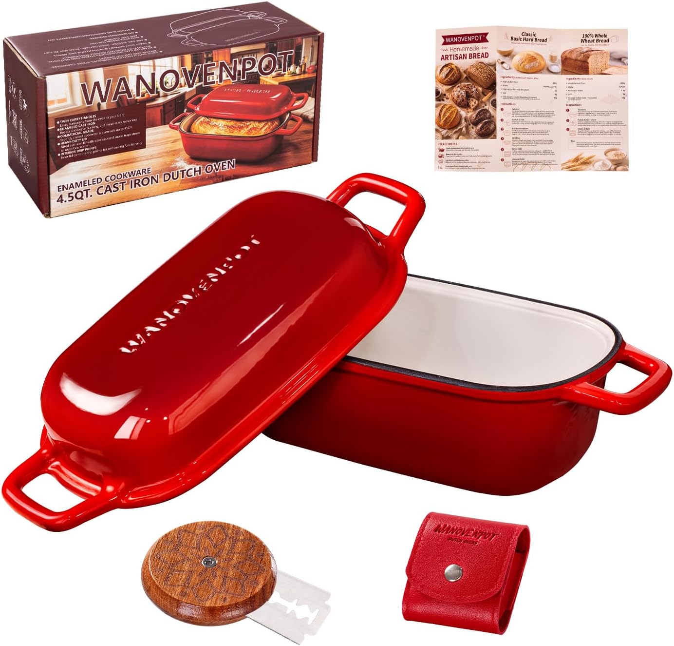 3.6 Quart Dutch Oven for Sourdough Bread Baking