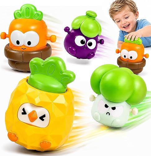 URMYWO Press to Go Car Toys for Toddlers, 1 2 3 Years Old Boy Girl Gifts
