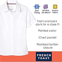 Vista 3 de French Toast Big Girls 'Cap manga abotonado blusa