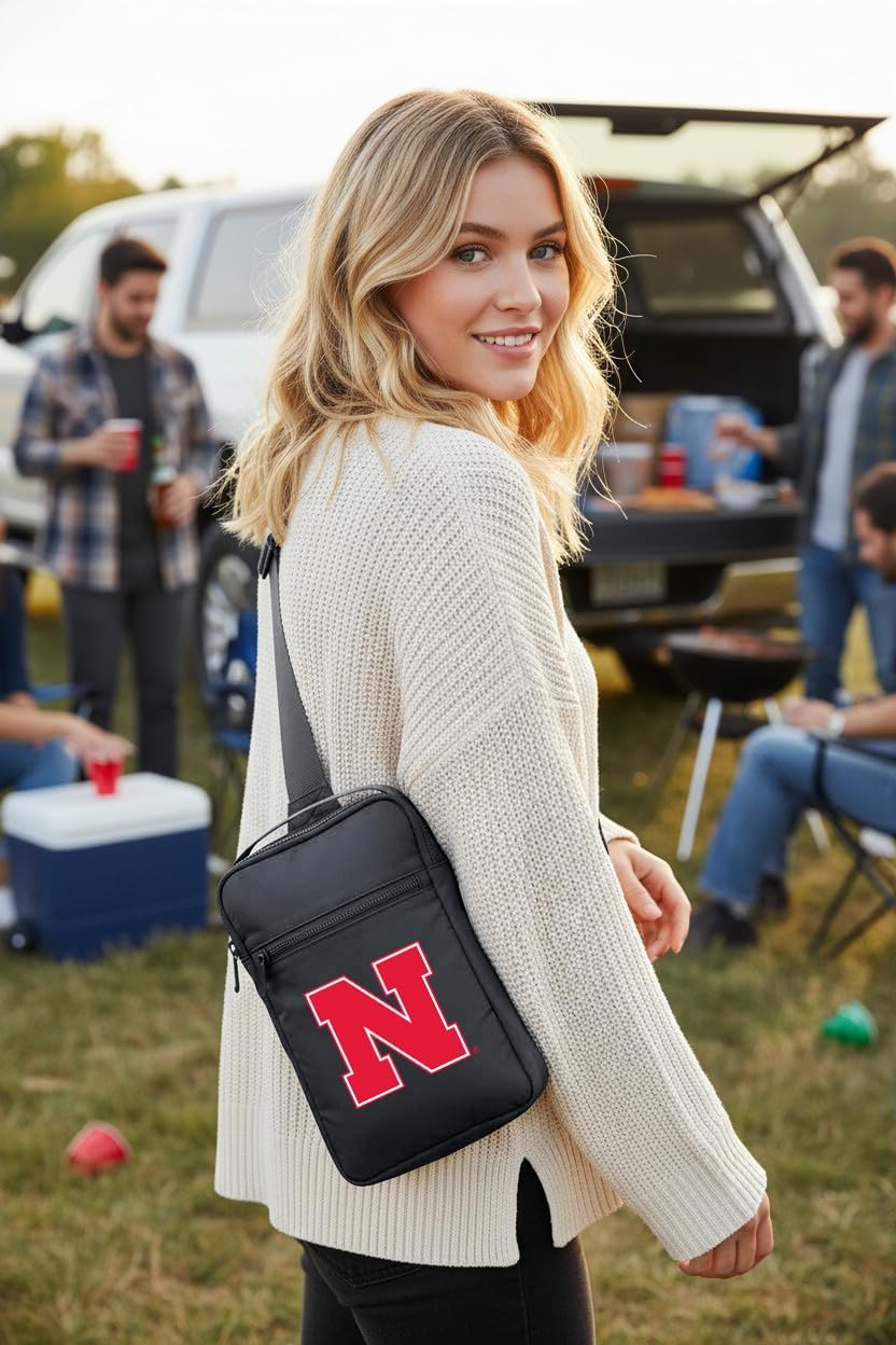 Broad Bay University of Nebraska Crossbody Bag - Versatile Travel, Sports, or Gameday Bag for Cornhusker Fans and Alumni, Men or Women