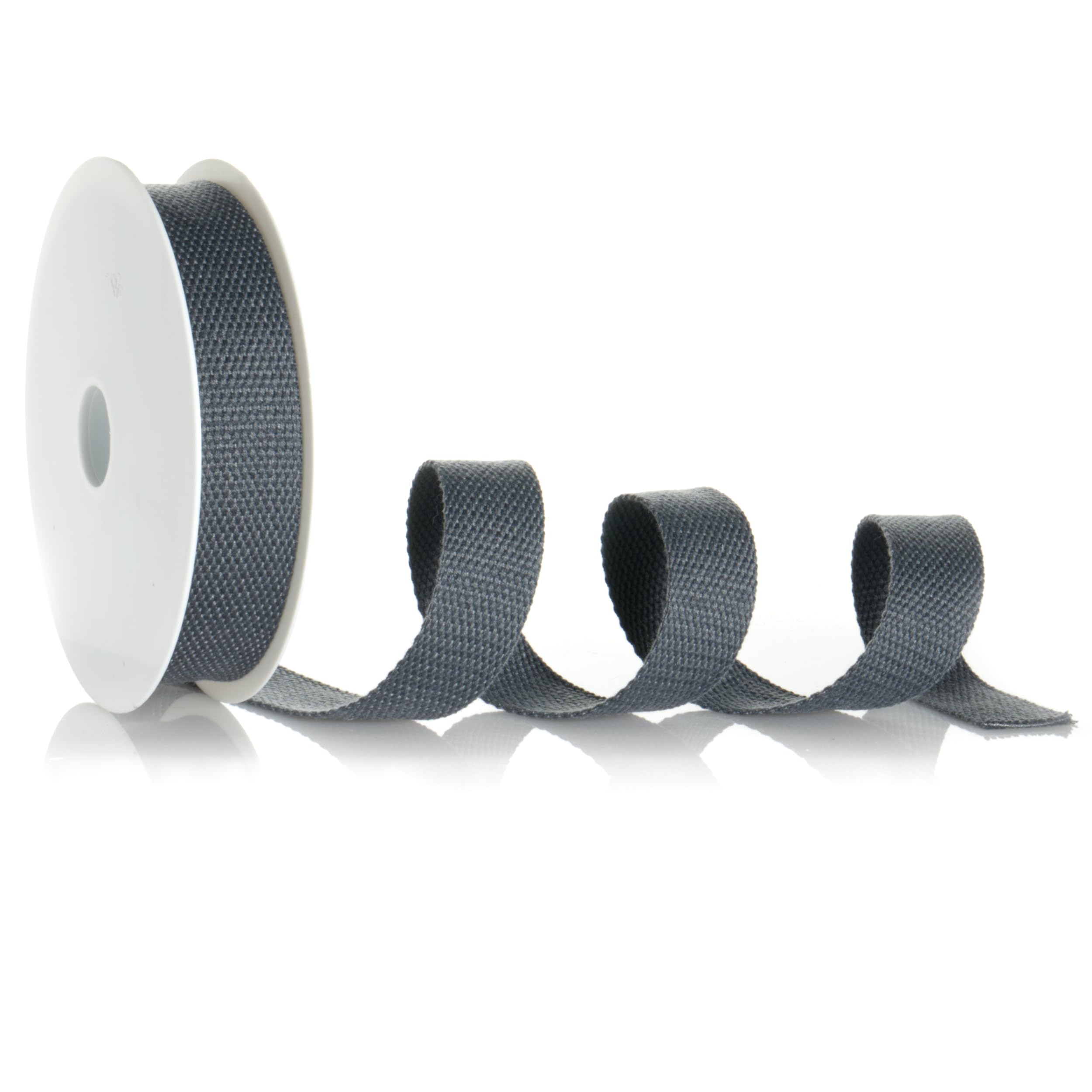 Trimz Cotton Webbing – Dark Grey – 25mm x 10m