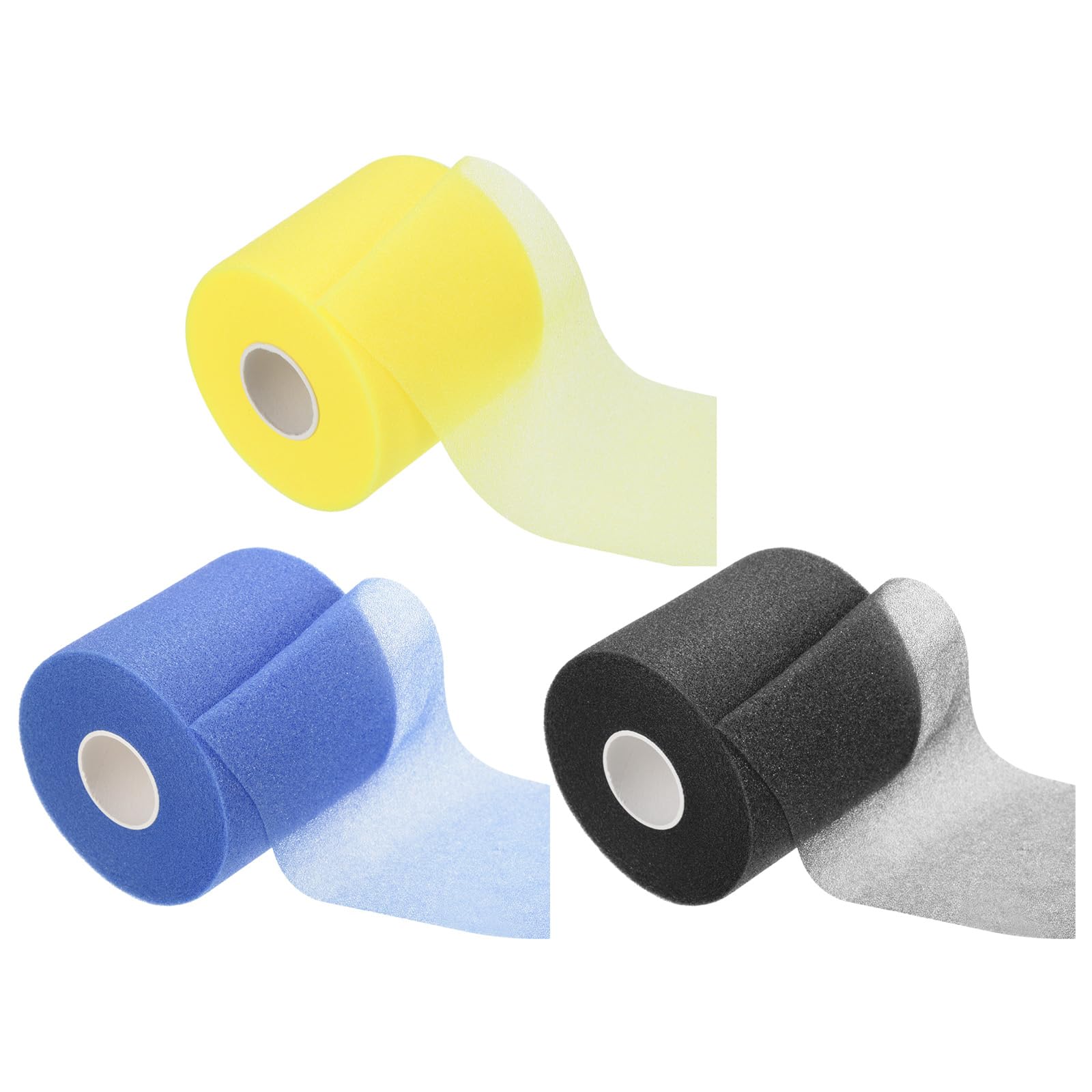 M METERXITY 3 Pack Badminton Grip Cushion Wrap - PE Overgrip Wrap Tape Anti Slip Backing Film, Apply to Ball Racket Sports Training (30 Yard, 3 Colors)