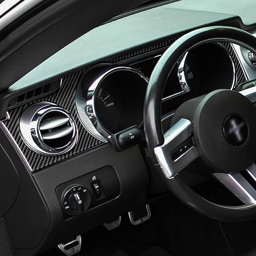 Miniatura 8 de Cubierta interior de fibra de carbono para Ford Mustang 2005 2006 2007 2008 2009 calcomanía accesorios