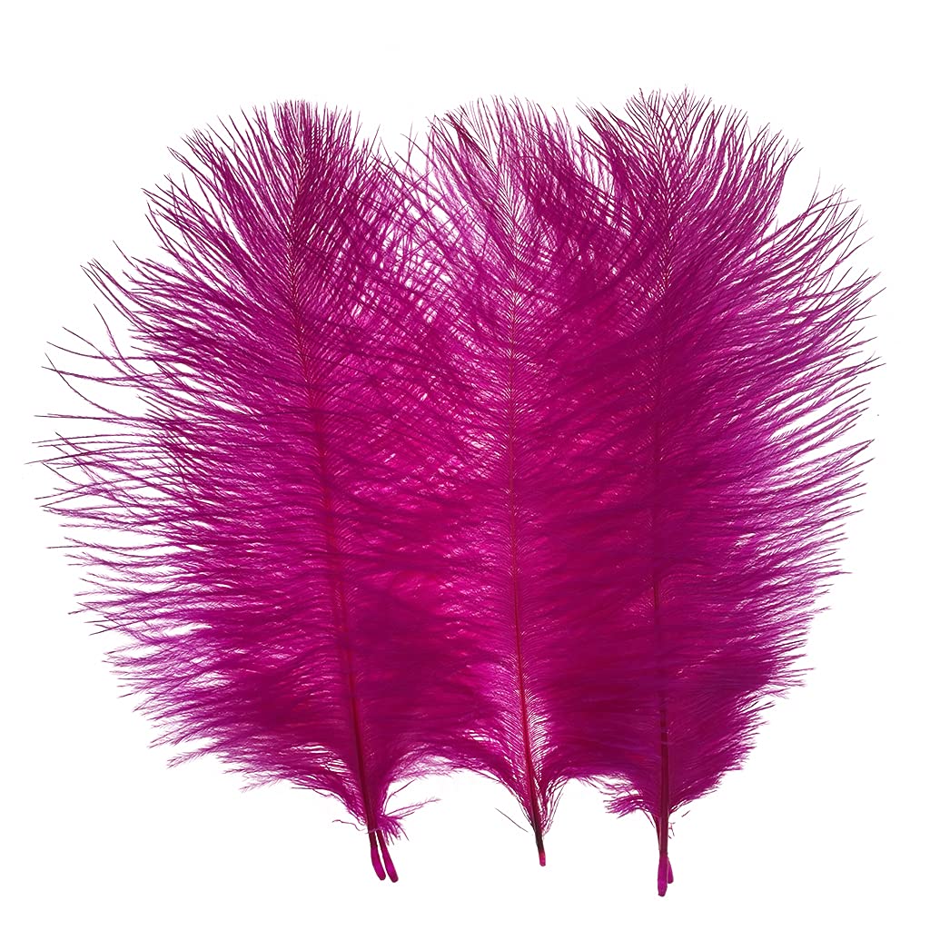Plumes d'autruche fuchsia pour centre de table de mariage chic