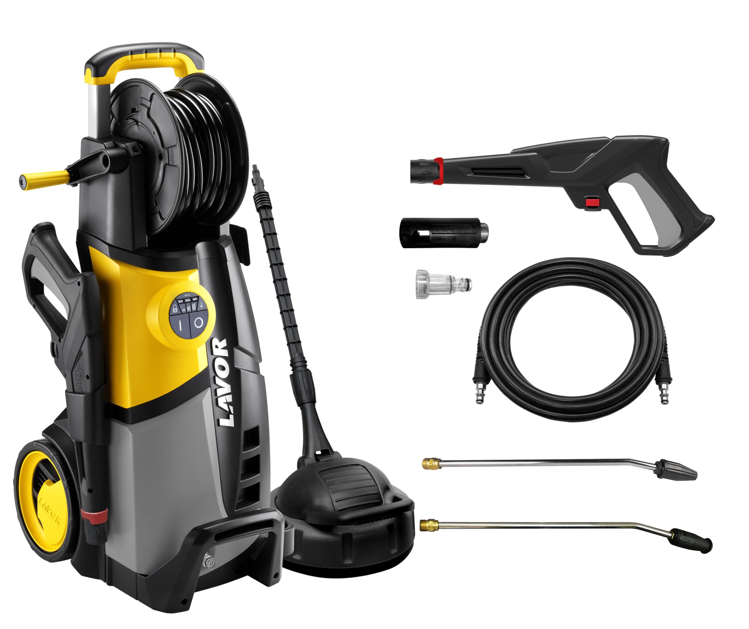 LAVOR Idropulitrice LVR5 Plus 150 Digit Con Motore ad Induzione e Sistema Digit, 150 bar max, 498 l/h max, 2300 Watt