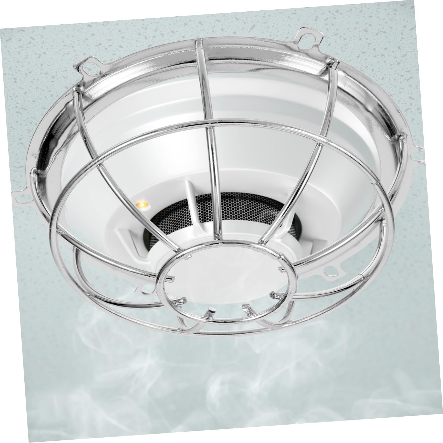KOMBIUDA 7 Piezas Protector para Detector de Humo de Metal Resistente Cubierta para Cabezal de Rociador contra Bloqueos Fácil Instalación para Sistemas de Seguridad contra Incendios