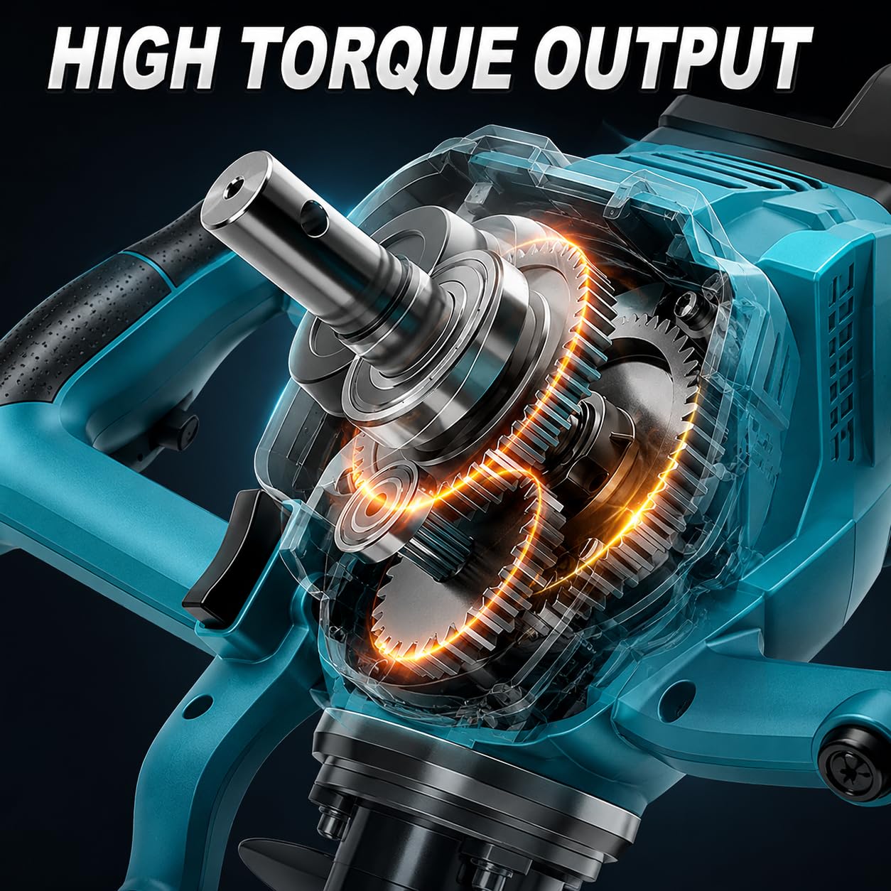 Scavatore senza fili da 1200 W con 2 batterie, trivella elettrica per recinzione, 6 marce, avanti e indietro, per piantare il giardino
