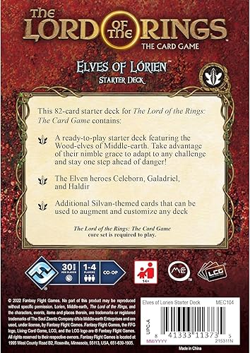 Miniatura 3 de The Lord of the Rings The Card Game Elves of Lorien STARTER DECK - Juego de aventura cooperativa, juego de estrategia, edades 14 en adelante, 1-4