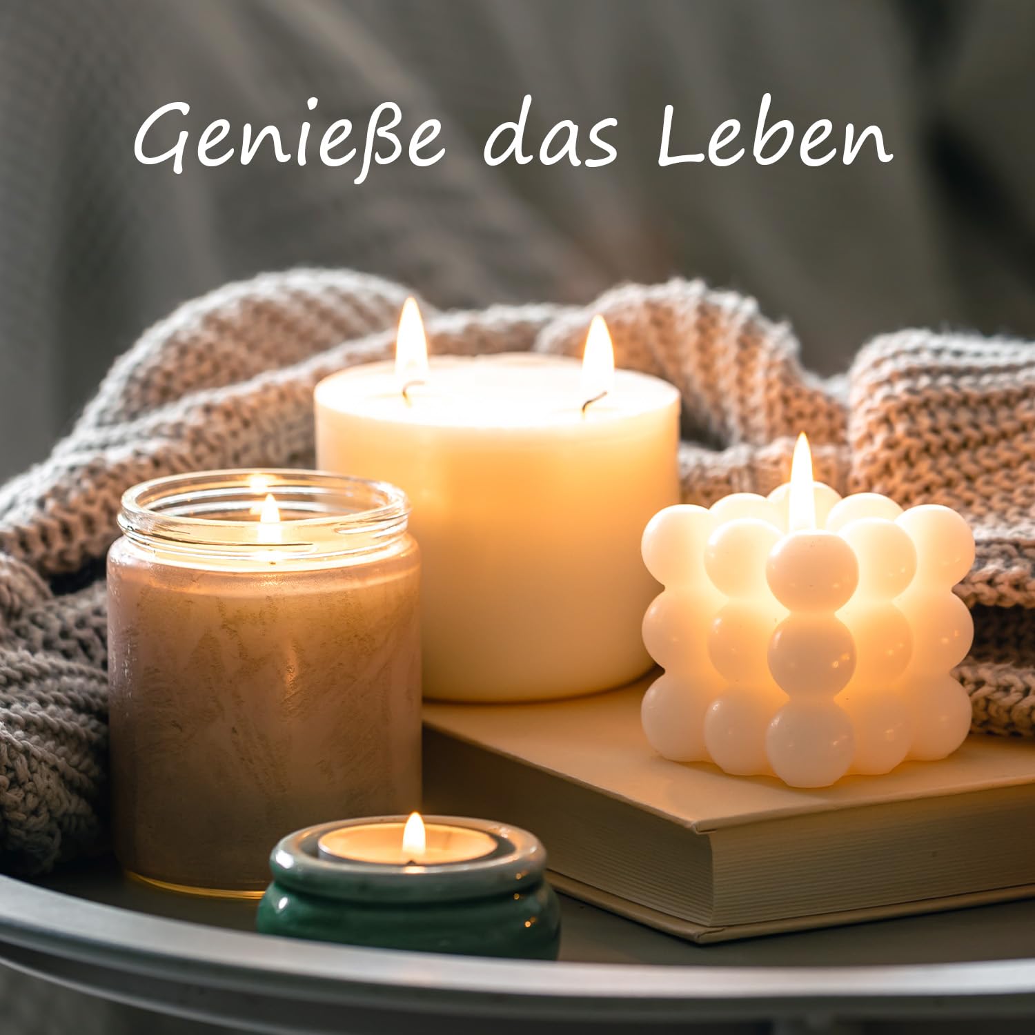 Sojawachs für Kerzen 5KG, Premium Kerzenwachs, Kerzenwachs zum Gießen & Kerzenherstellung, 100% Natürliches Sojawachs für Kerzen