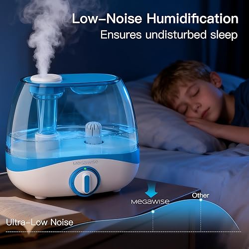 Miniatura 6 de MegaWise Humidificadores para dormitorio y hogar, humidificador de niebla fría de 5.0L para plantas caseras y viveros de bebés, humidificador
