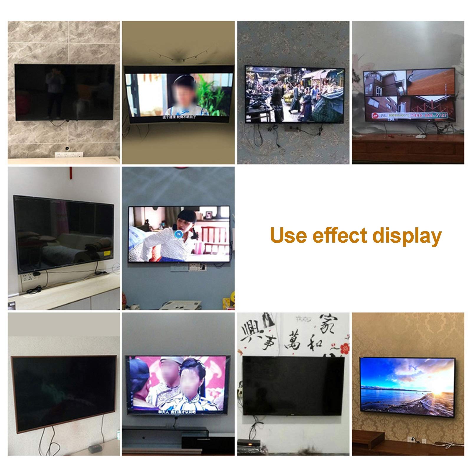 LIU- Soporte De Pared Inclinable for TV for La Mayoría De Televisores LED LCD Planos Curvos De 32-70 Pulgadas, VESA Máximo 600x400 Mm Soporta hasta 55 Kg