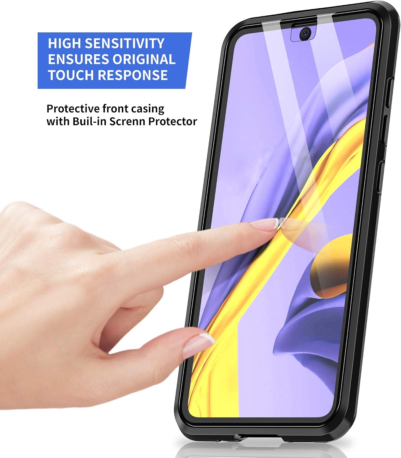 Samsung Galaxy A81/M60s/Note 10 Lite Case,ZHIKE Magnetic Metal Frame Front and Back Tempered Glass Full Screen Coverage One-Piece Flip Gradient Color Cover Anti-Slip Design[Support Wireless Charging]