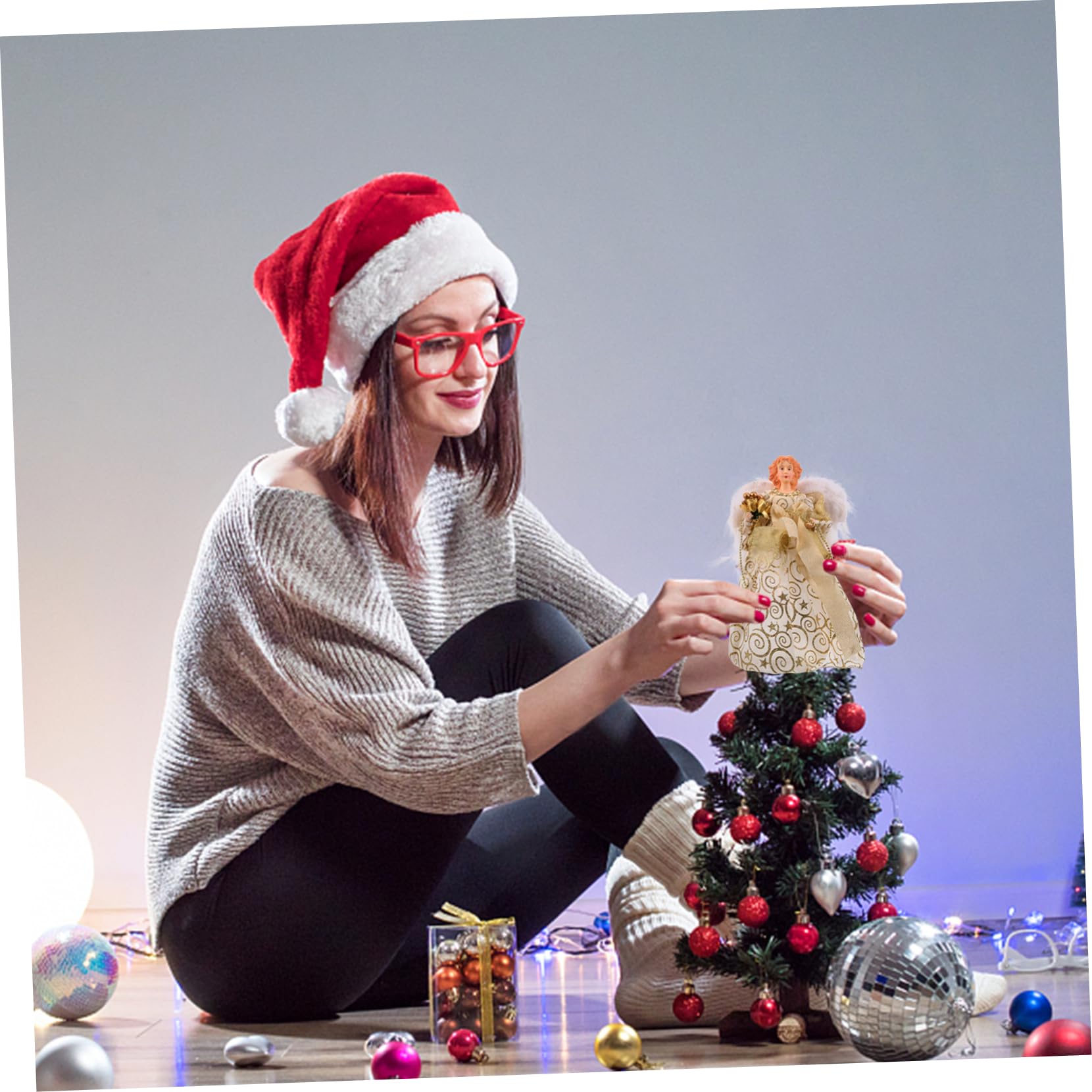 EXCEART Statuetta Di Angelo Natalizio Piccola Decorazione Per Albero Di Natale Bomboniera Per Feste Realizzata in Tessuto Di Buona Qualità