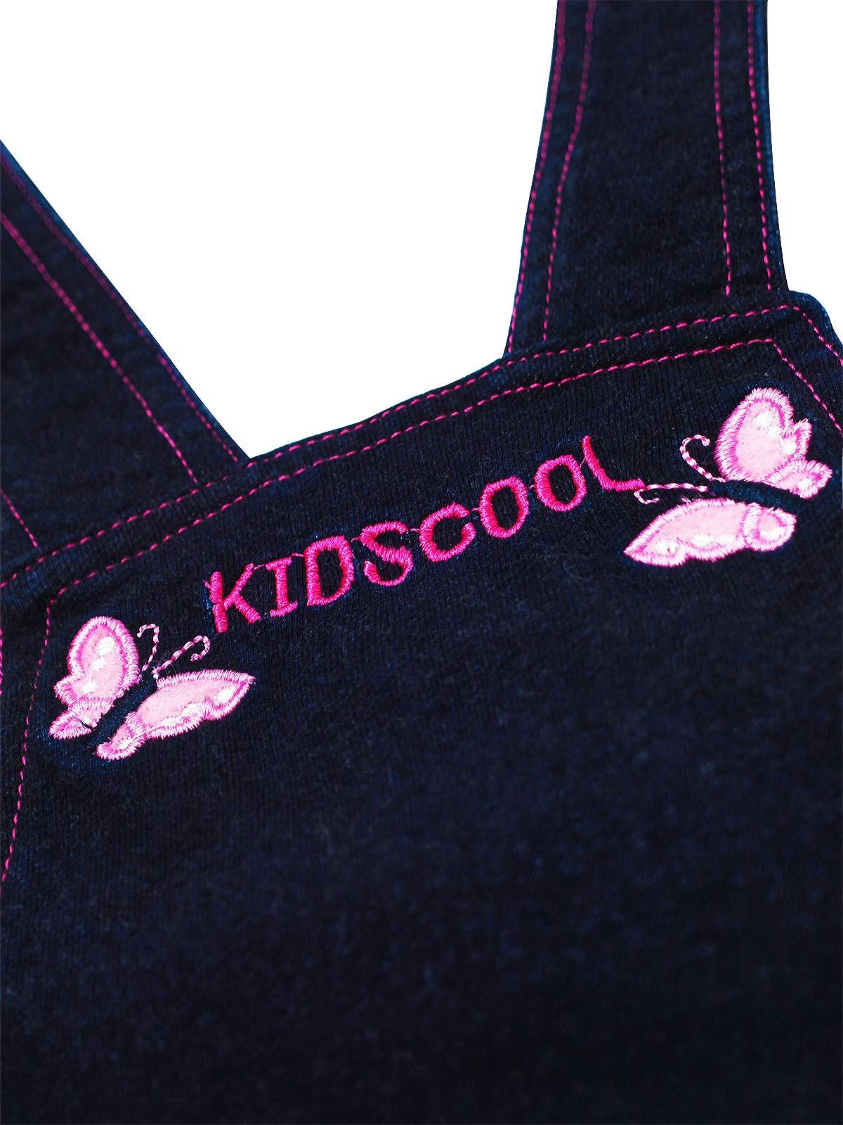 KIDSCOOL SPACE Salopette di Jeans Lavorata a Maglia Morbida in Cotone 3D per Bambini