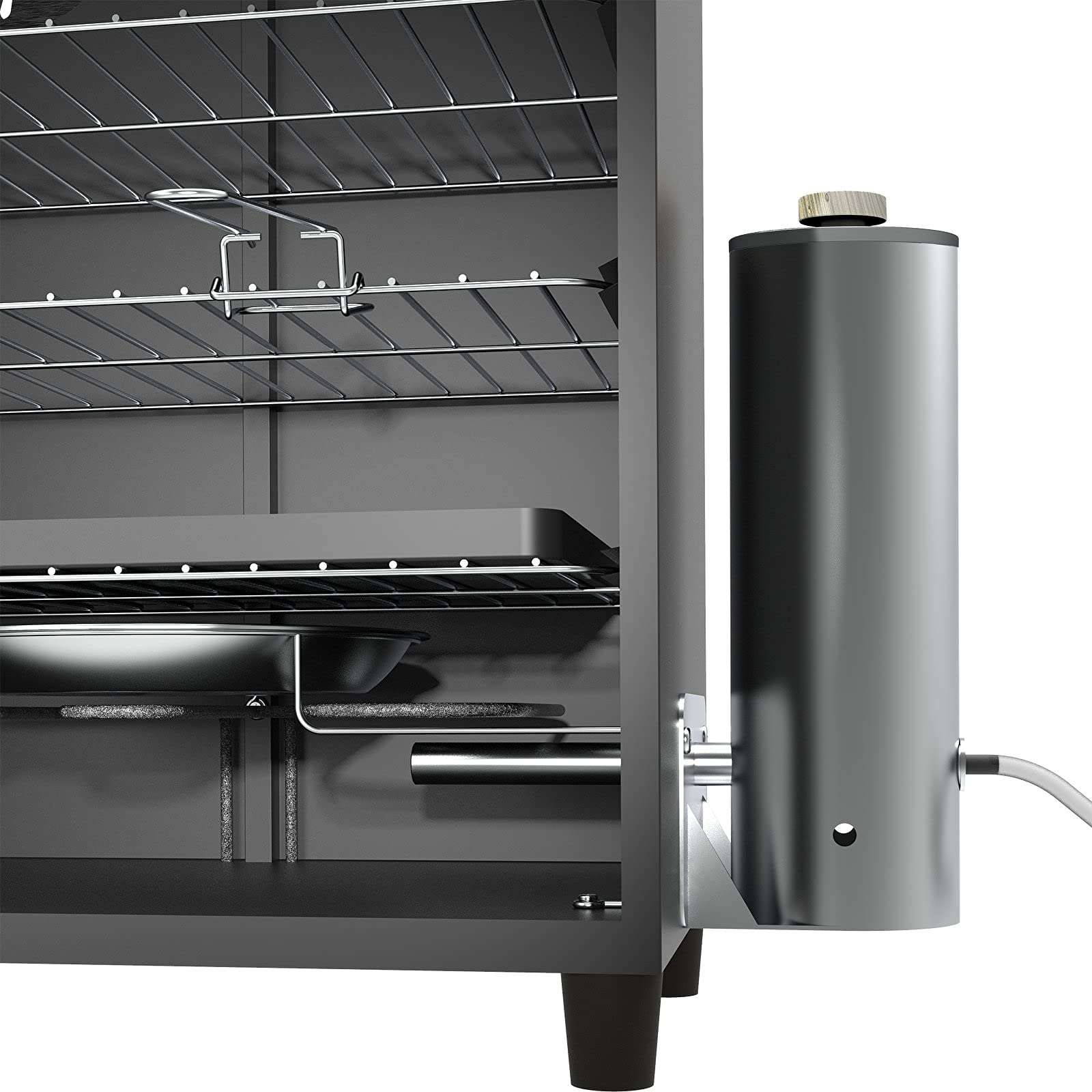 BROWIN® Räucherofen 330261 Set | Elektrischer Smoker mit Rauchgenerator für ca. 8 kg Wurst/ca. 6 kg Schinken | mit Thermometer | mit 3 Etagen inkl. Zubehör | Fisch und Fleisch Räuchern