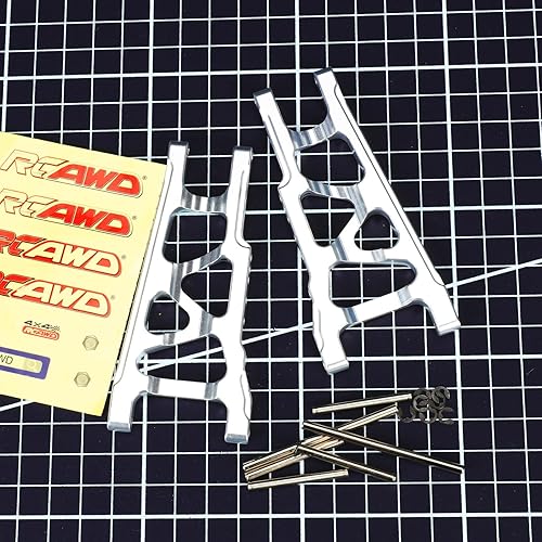 Miniatura 5 de RCAWD Juego de brazos A para Traxxas Slash 4WD Hoss Stampede Rustler Monster Truck actualizaciones, brazos de suspensión delanteros y traseros Parte