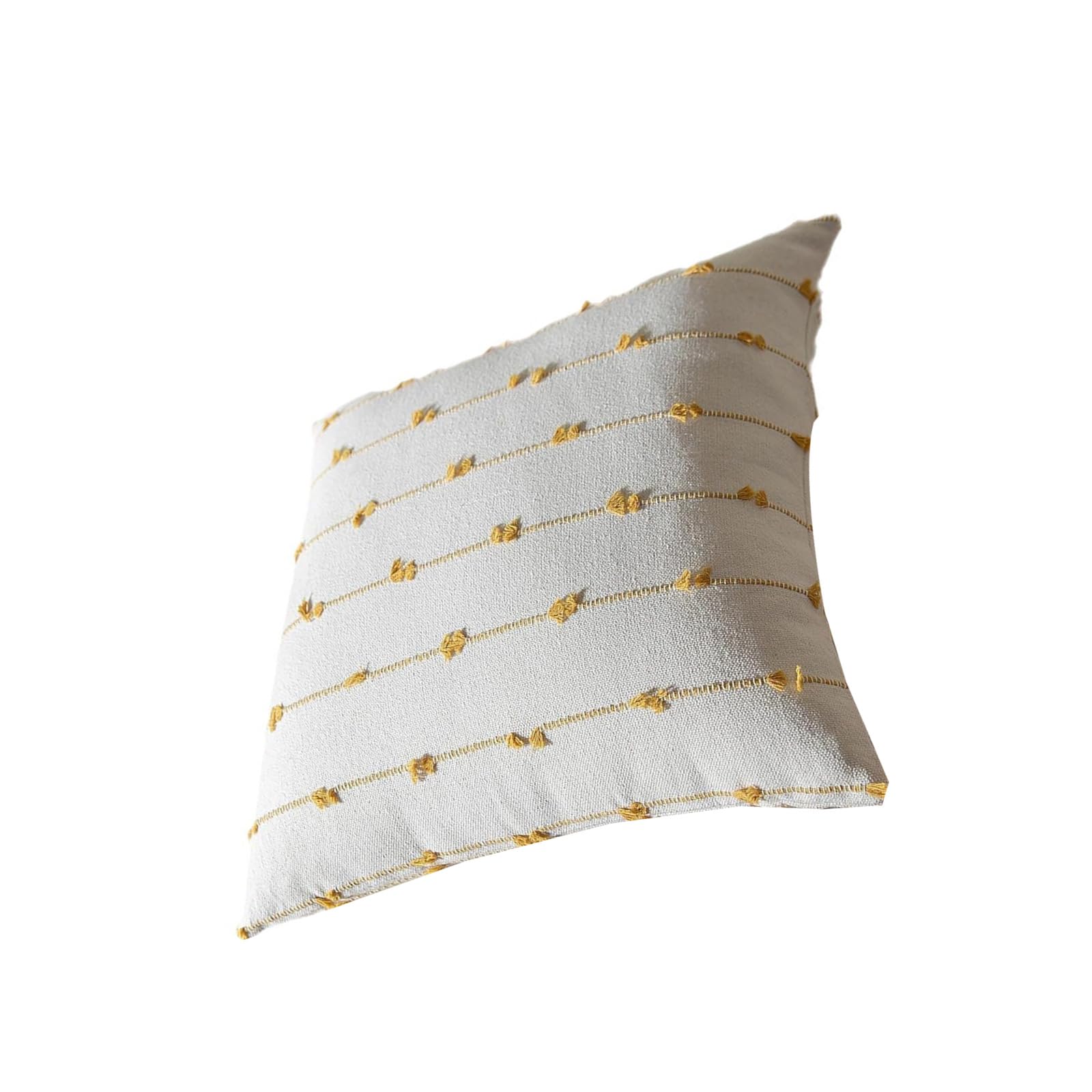carotoe Polycotton Pillow Cover 45x45cm Breathable Striped Jacquards Pattern Skin Friendly Home Hotel Accessory Breathable Thin Striped Pillowcase