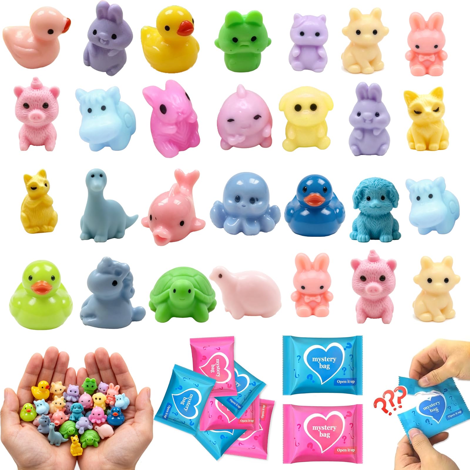 CIYOJA 50PCS Mini Animal Figures Mystery Blind Bag - dollhouse accessories | Mubboo
