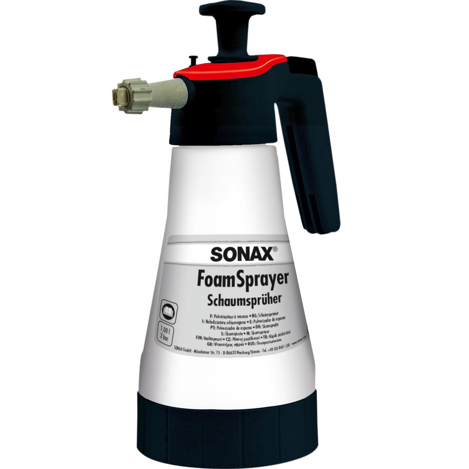 SONAX Pulverizador de presión FoamSprayer (1 unidad) contenido 1 Litro