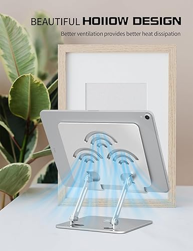 Miniatura 3 de Soporte para tableta, soporte ajustable para tablet para escritorio, soporte portátil de aluminio premium para iPads, Kindle, Switch y teléfonos