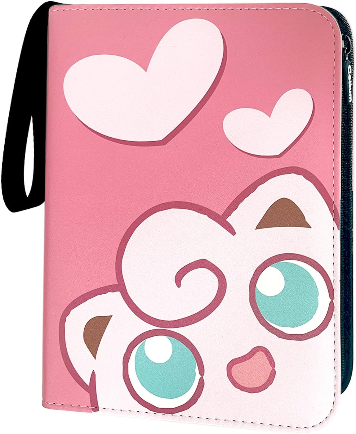 Trading Card Binder 4-Pocket for TCG Cards, 440 Pockets Card Holder with 55 Removable Sleeves,Collection Case Book Display Storage Carrying Toy Gift for Kids Playing Trading Card Games (Pink1) …