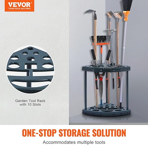 Miniatura 2 de VEVOR Organizador de herramientas de jardín, 19 ranuras, estante de torre de herramientas de patio para organización y almacenamiento de garaje,
