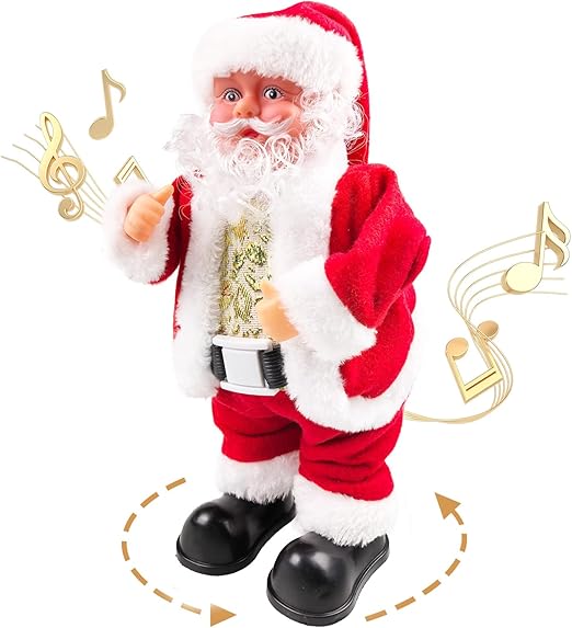 Twerking Santa Claus,Booty Shaking Walking Circle Santa Claus Singing and Dancing Christmas Toys Xmas Electric Dolls for Kids-English Song