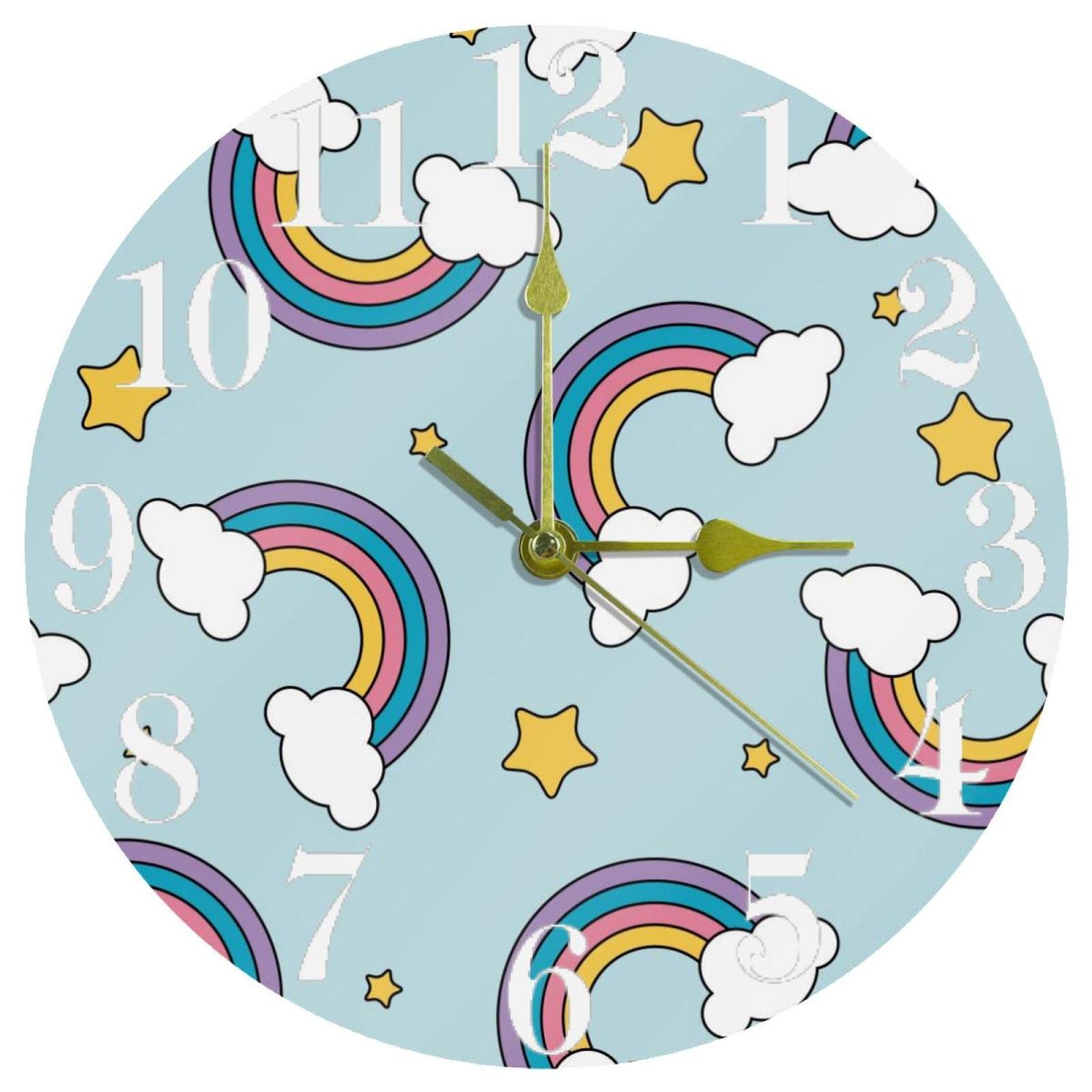 Horloge murale ronde silencieuse sans tic-tac mécanisme quartz fluide 25,4 cm