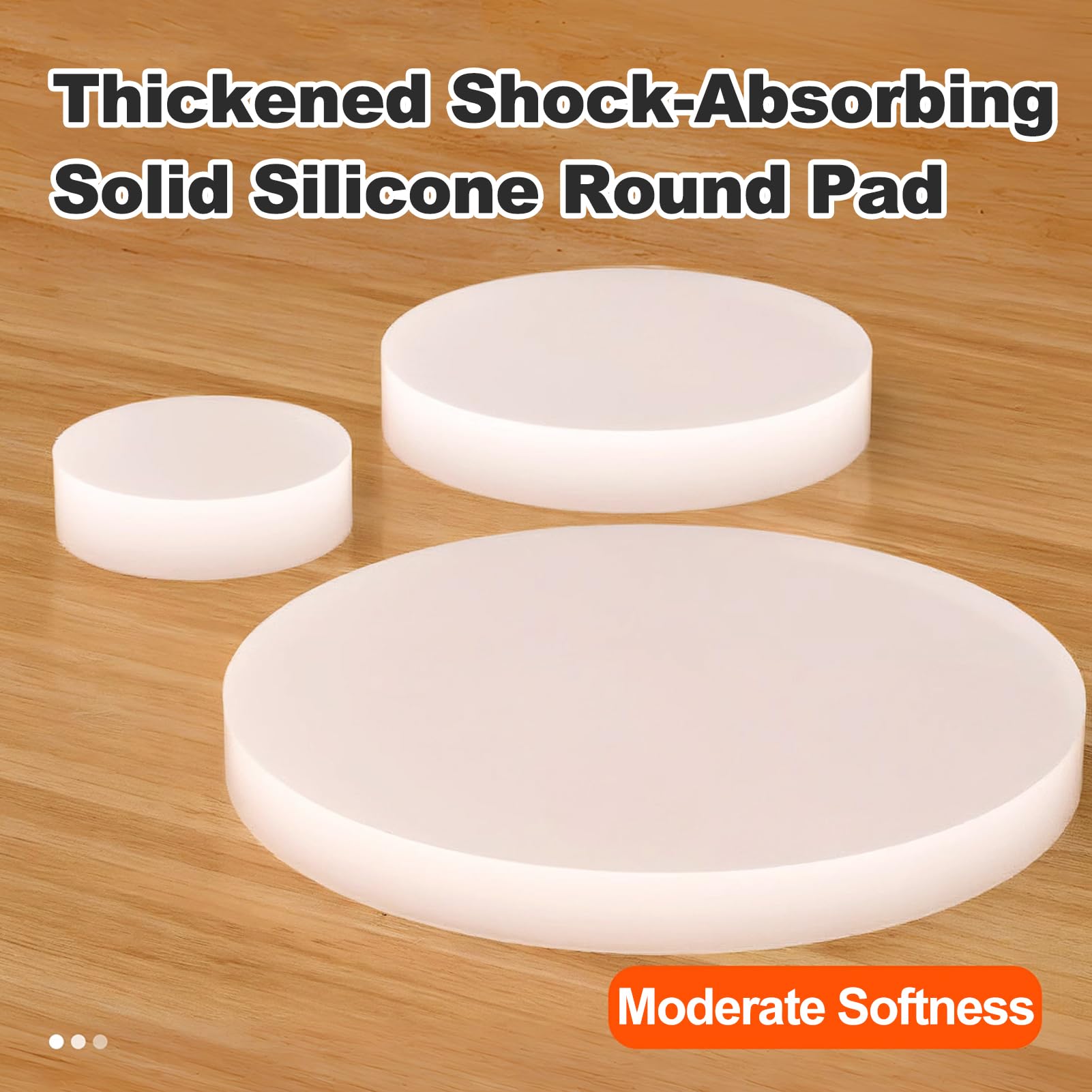 Tappetini Rotondi Bianchi in Silicone 10PCS Fogli Solidie Morbidi Diametro 95mm Ammortizzazione Vibrazioni Base Pad per Compressori di Condizionatori d'Aria,Thickness 10mm