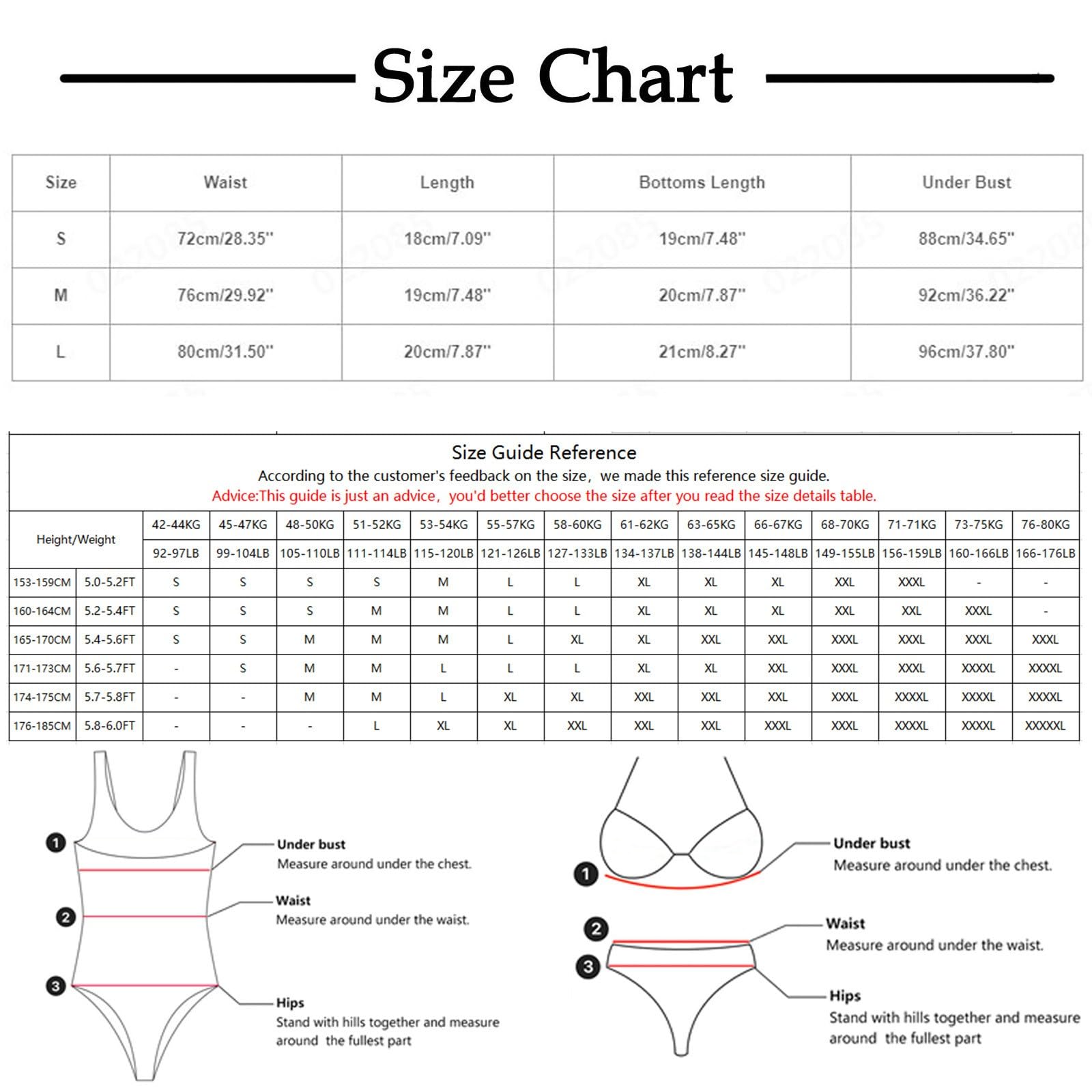 Generisch Bikini pour femme - Maillot de bain - Maillot de bain - Bandeau - Bikini push-up brésilien - Mode de plage