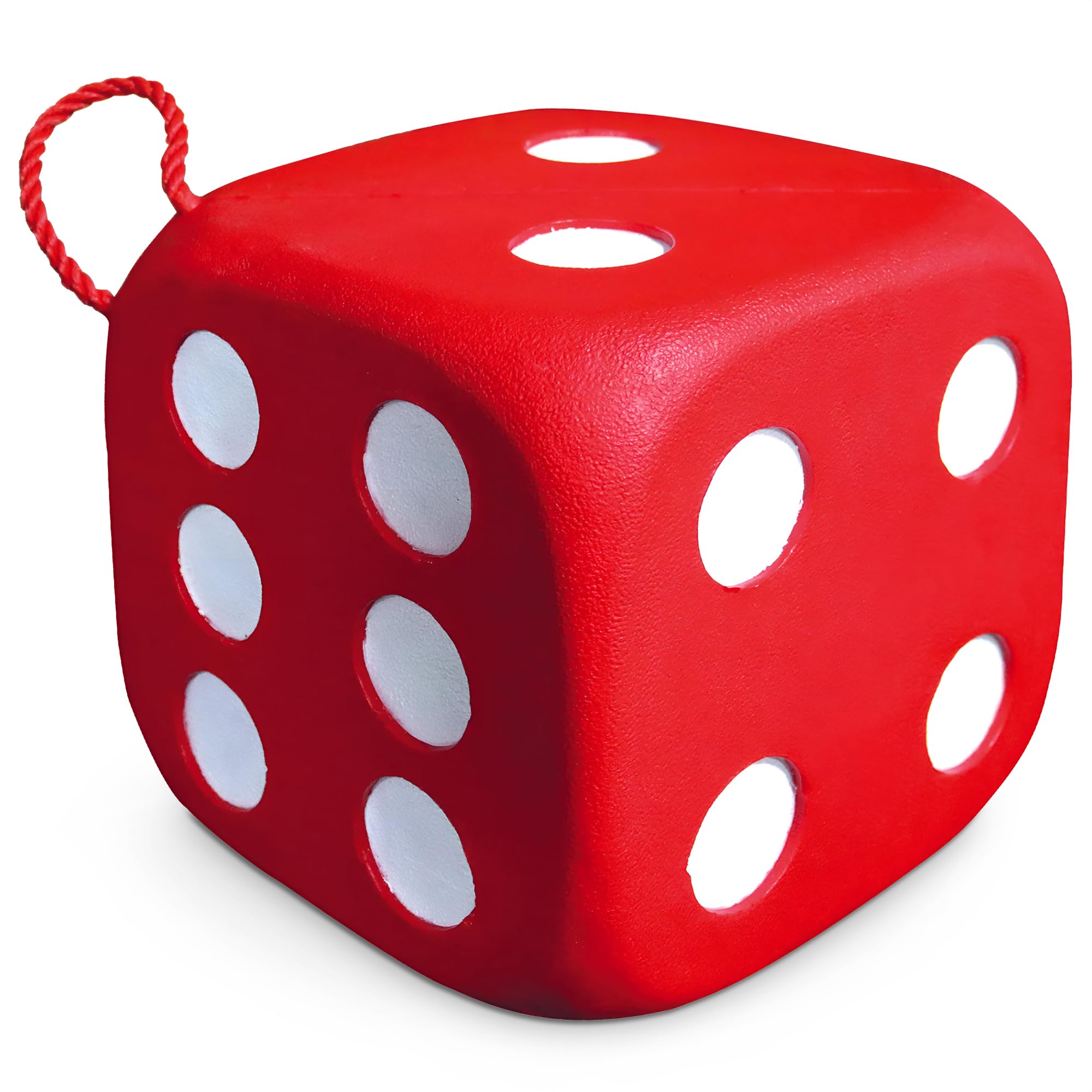 Morrell High Roller Foam Archery Target, 6-Sided Cube with 21 Bullseyes, Red - Portable Backyard Target for Broadheads, Field Points, Compound Bows and Crossbows, Built-in Carrying Handle