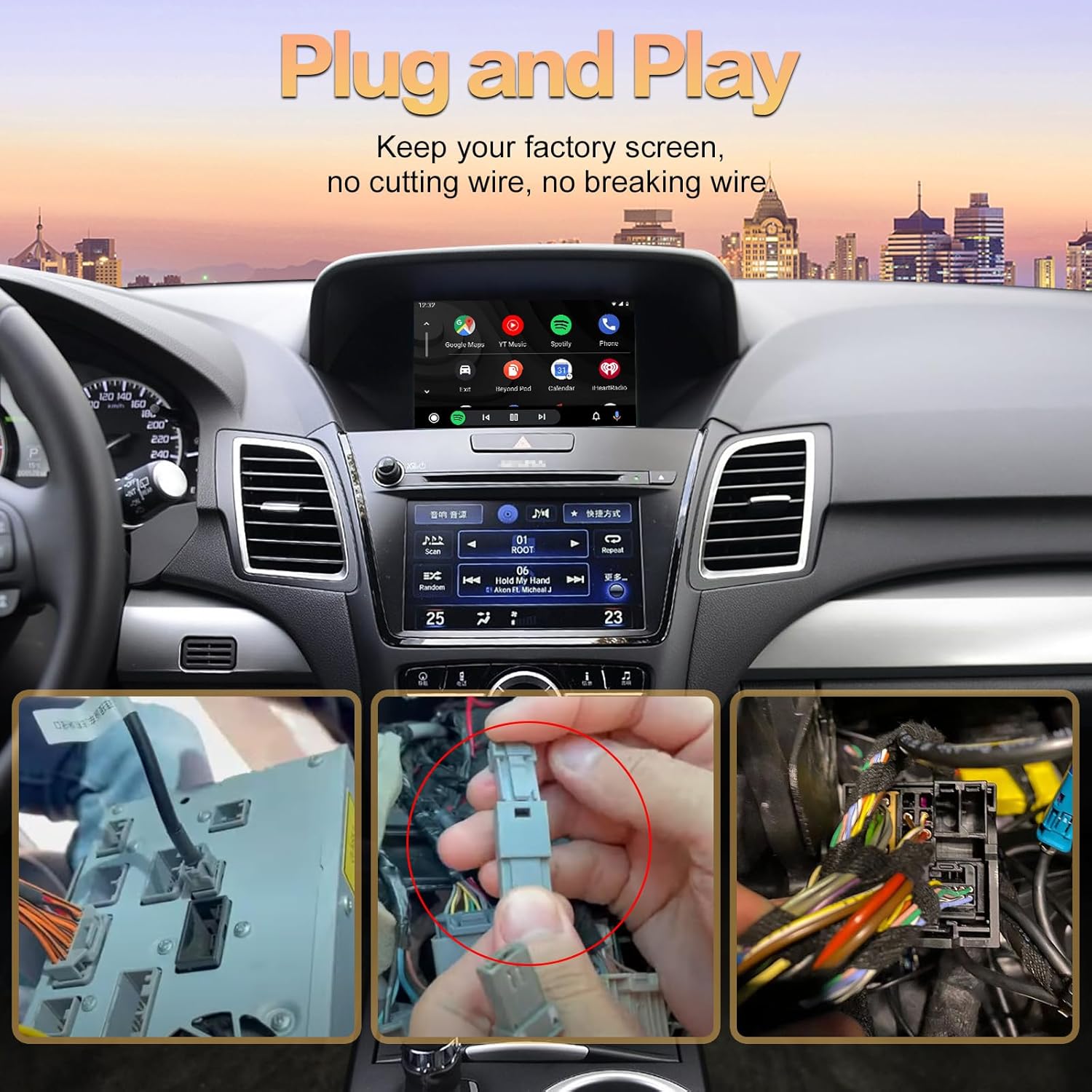 Plug and Play installation process for ZTUZAUTO CarPlay Retrofit Kit