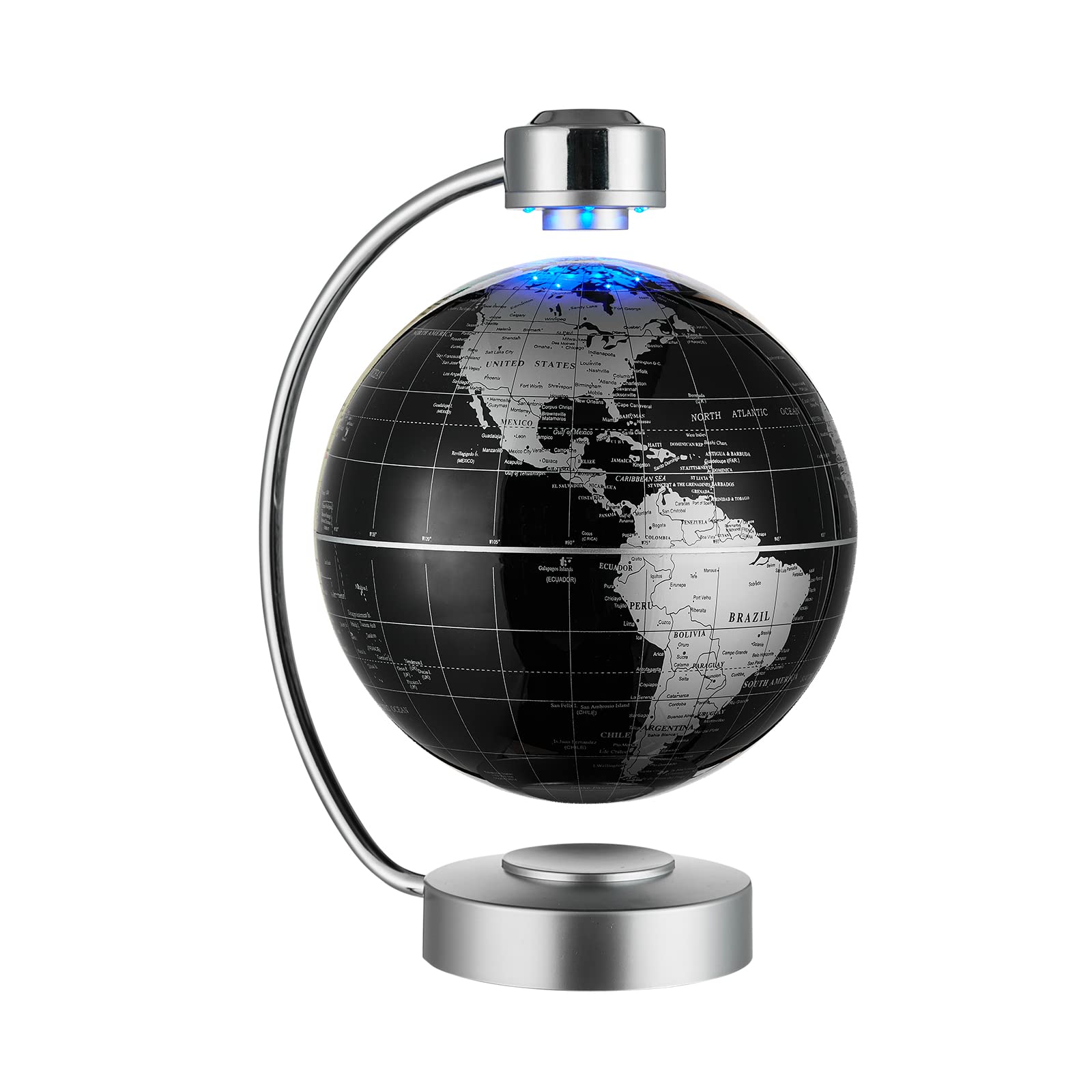 KALIFANO Large Gemstone Globe with Vibrant Polished Lapis Ocean and Mosaic Gem Continents on 37