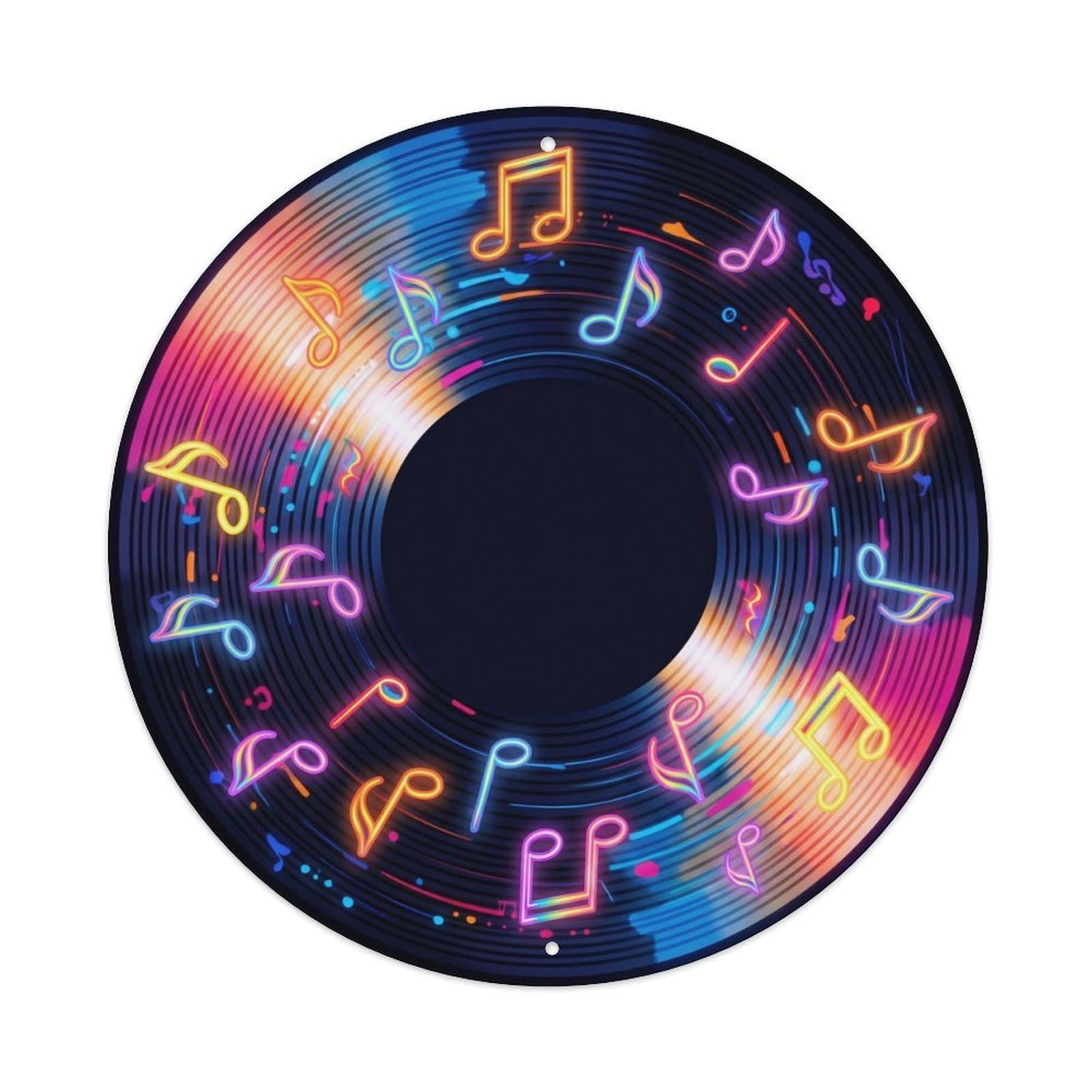 Colorful Music Vinyl Records Backlight Color Glow Metal Tin Sign