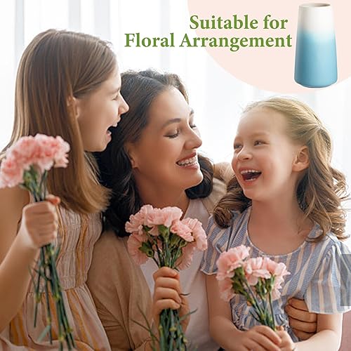 Miniatura 7 de Jarrón de cerámica (pequeño, azul)