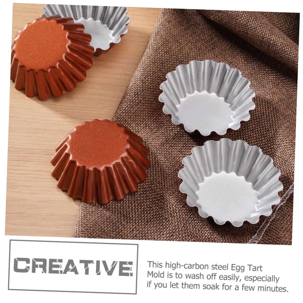 ABOOFAN Pz Stampo Tondo Per Crostata All'uovo Per Crostate Resistenti Al Calore Stampo Crostata Multifunzione Stampo Da Forno Accessori Budino Acciaio Al Carbonio