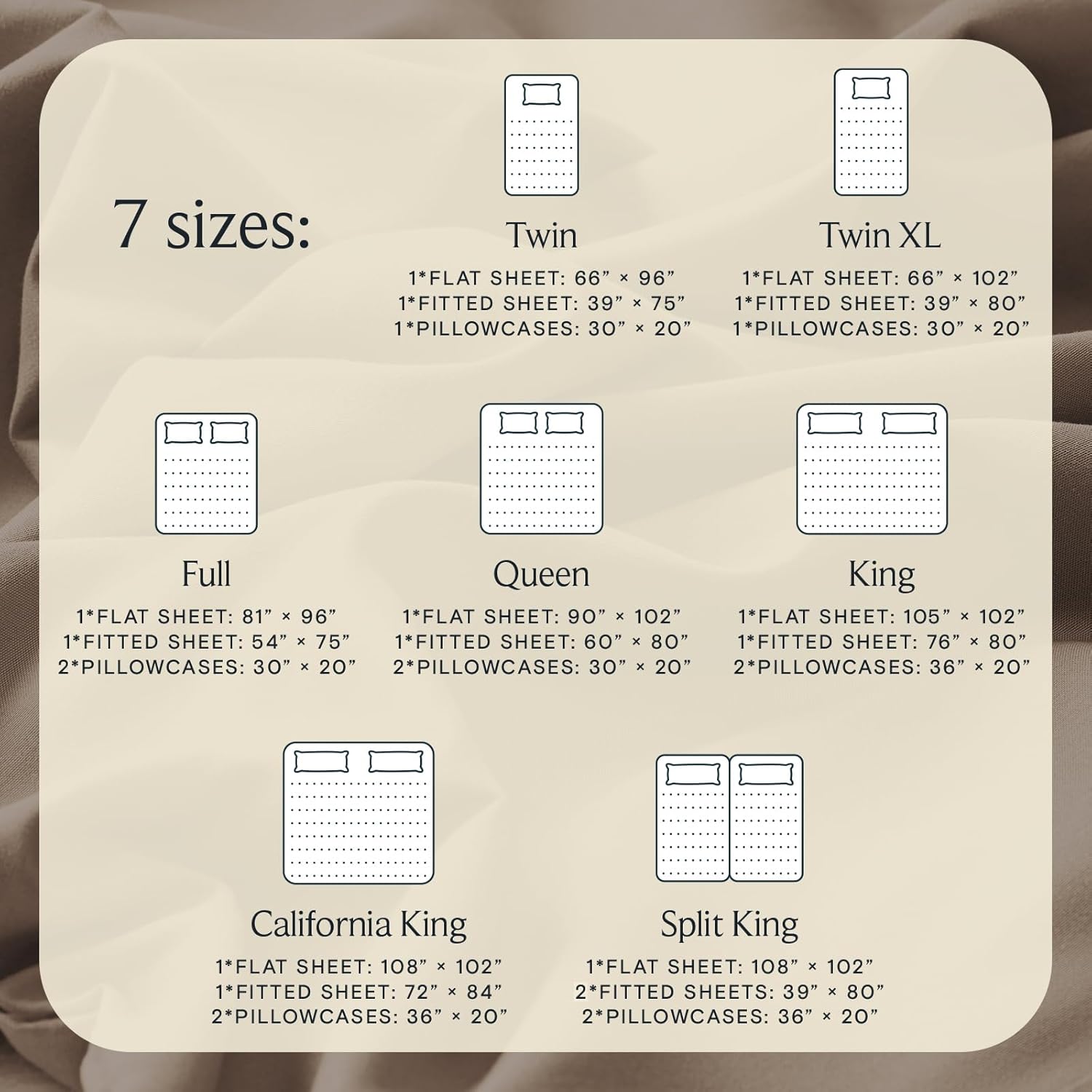 LuxClub 4 PC King Sheet Set, Breathable Luxury Bed Sheets, Deep Pockets 18" Wrinkle Free Cooling Bed Sheets Machine Washable Hotel Bedding Silky Soft - Dark Khaki King - Image 4