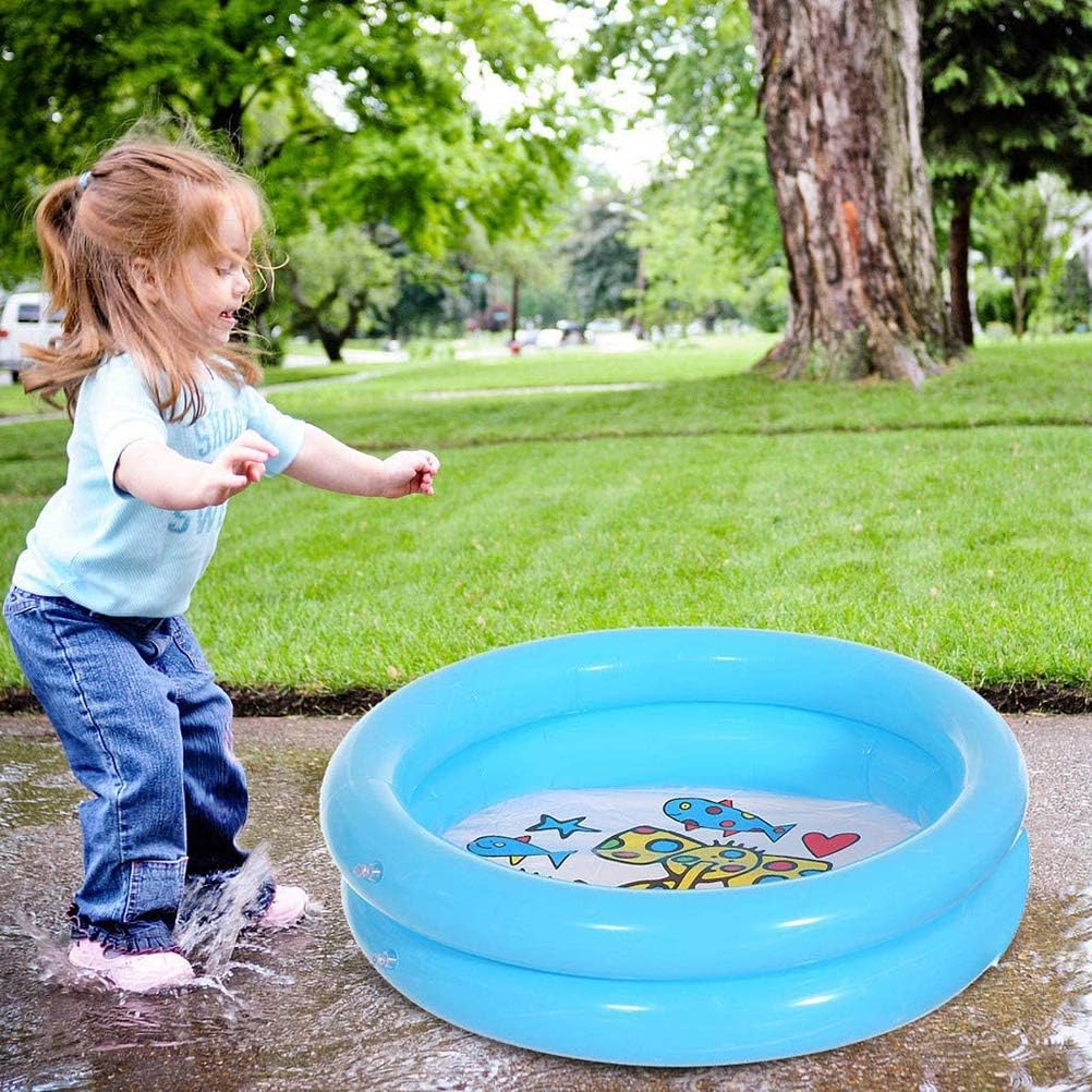 2 Rings Inflatable Ball Pit and Infant Pool - Round Garden Swimming Pool with Pump