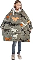 Vista 74 de Catalonia Blanket Hoodie for Kids, Oversized Wearable Sherpa Sweatshirt Pullover for Teens Youth, Gift Idea