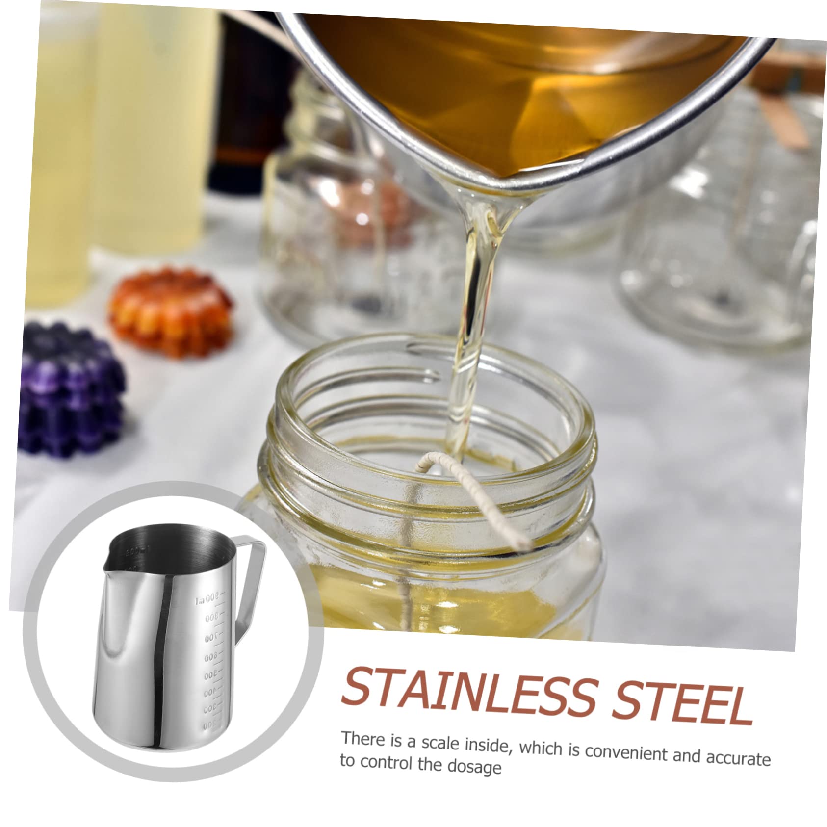 Mipcase Pentola Sciogli Candele in Acciaio Inox, 1 Pezzo, 900ml