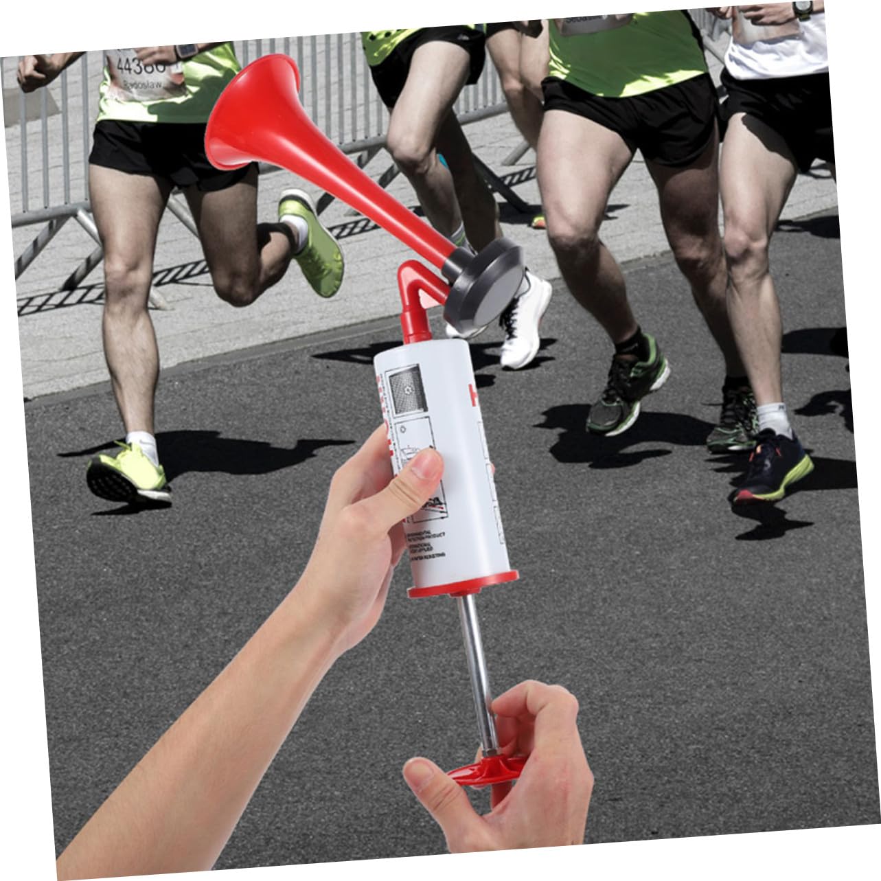 TOYANDONA 2 Stück Handliches Air Horn Fußball Event lautes Handpumpe Horn für Sportveranstaltungen Partys Boote und Fanfans Rote Cheerleader Pfeife für Feierlichkeiten und Spiele