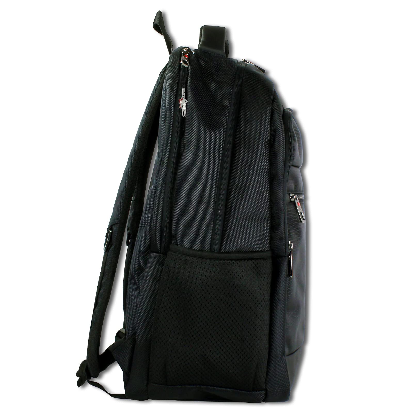 Travel N Meet Laptoprucksack, Notebooktasche gepolstert schwarz ORD202S Polyester Freizeitrucksack