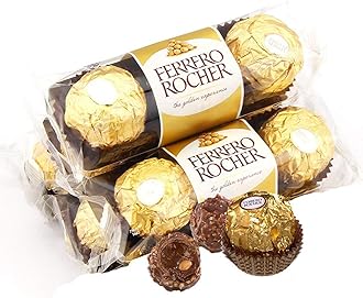 Ferrero Rocher Chocolate Pralines Treat Pack 3 Pieces - 4 Pack Pouch, 37 Gm - 148 Gm