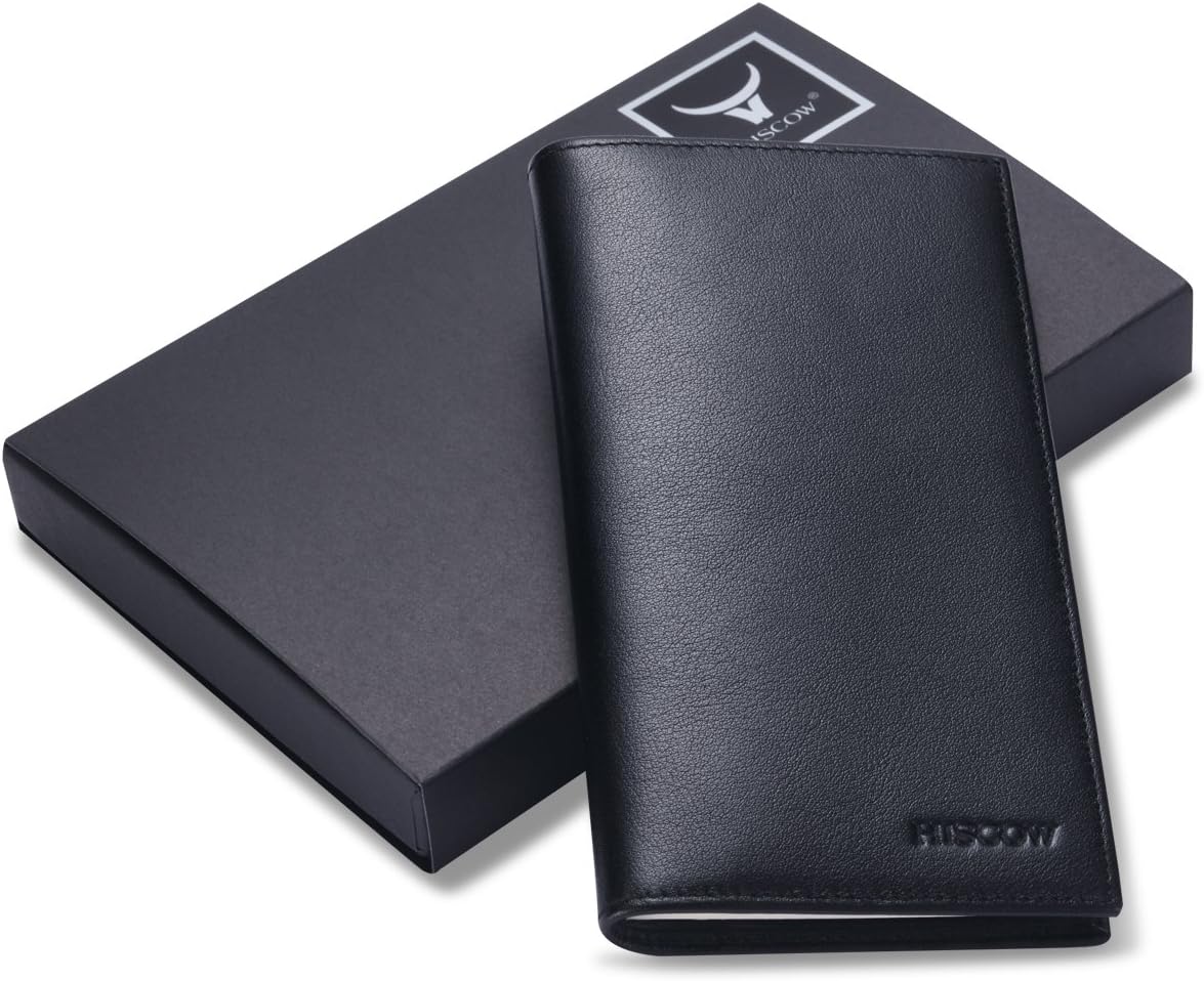 HISCOW Supple Leather Checkbook Cover with Free Divider - Italian Calfskin - Image 7