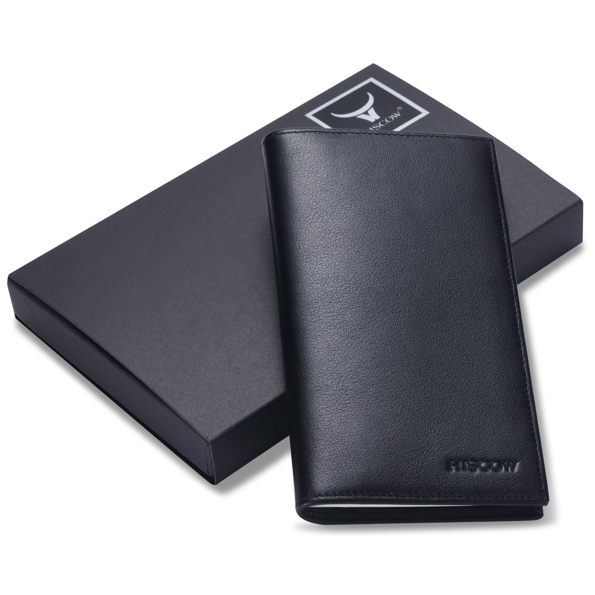 HISCOW Couverture de chéquier Minimaliste – Cuir Pleine Fleur