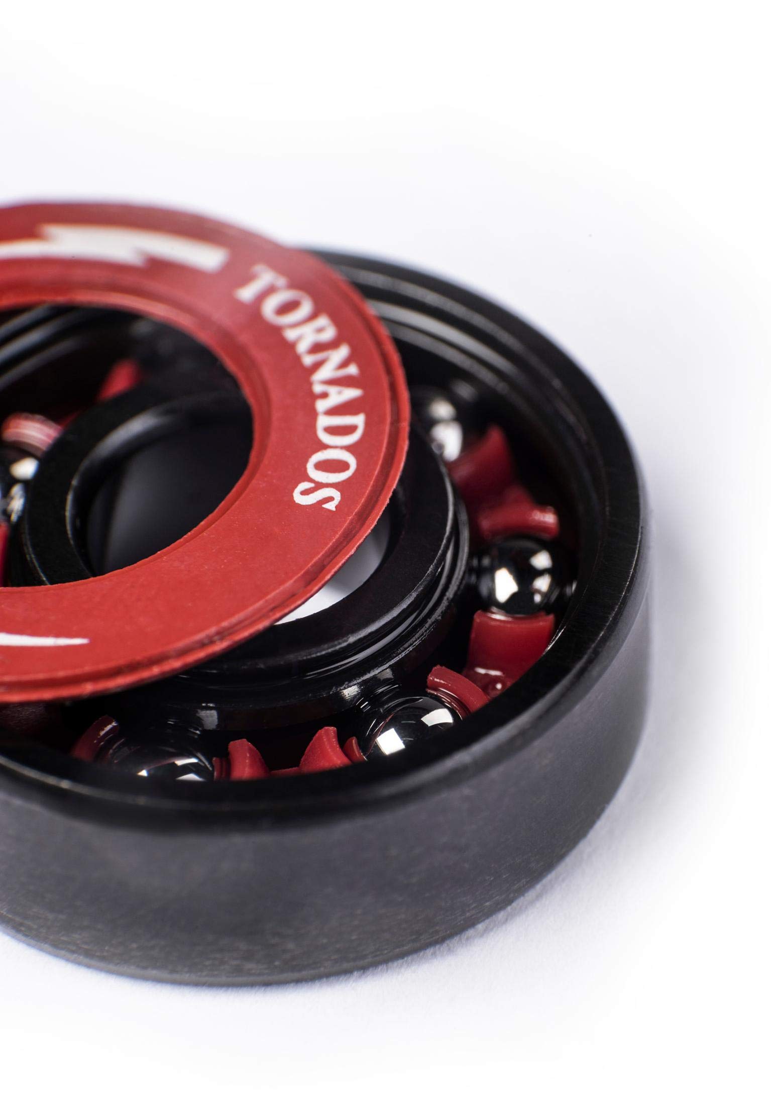 TITUS Tornados Skateboard Kugellager ABEC 7 mit High-speed Nylon Halter und abnehmbaren Shields, Robuste Qualitäts Lager aus High-grade GCR 15 Chromstahl, 8 Kugellager und 4 Spacer auch für Longboard