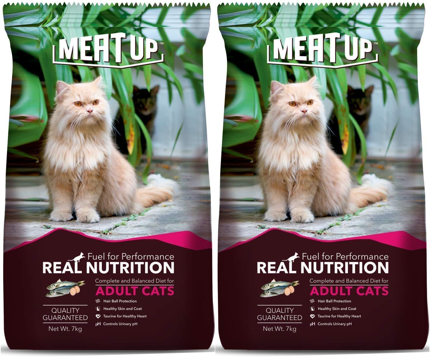 Meat Up Adult Dry Cat Food, Ocean Fish, 14 Kg( 2 x 7 Kg)| High Protein, Fibre & Essential Vitamins, Promotes Healthy Skin And Shiny Coat, Taurine For Heart & Vision